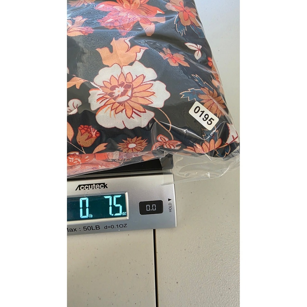 Prettygarden Women Large‎ Maxi Dress Black Orange Floral Boho High Low Excellent - Picture 11 of 11